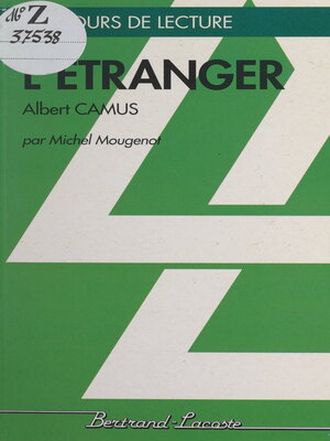 cover image of L'étranger